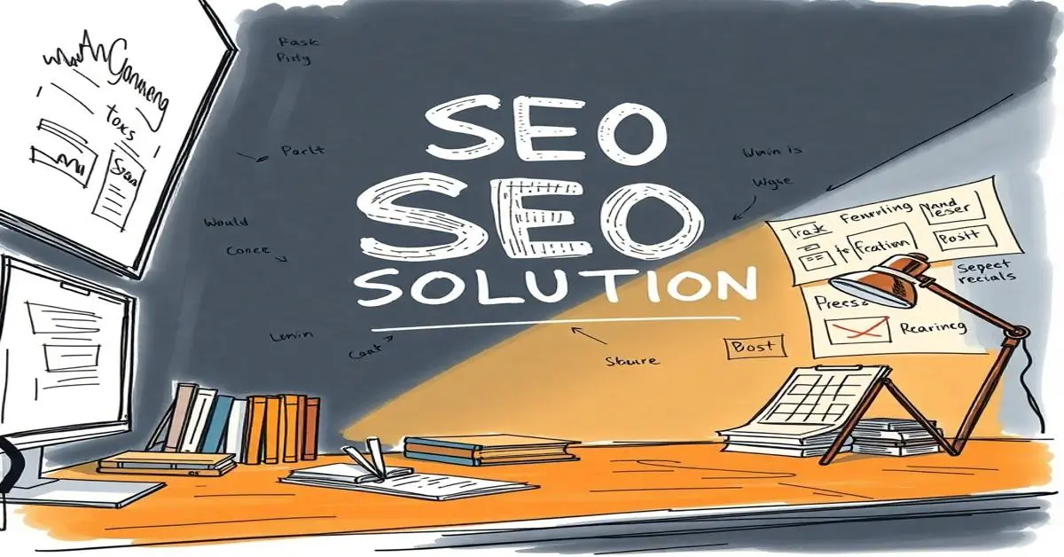 SEO solution strategy illustration