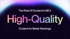 Role of content quality in on-page seo